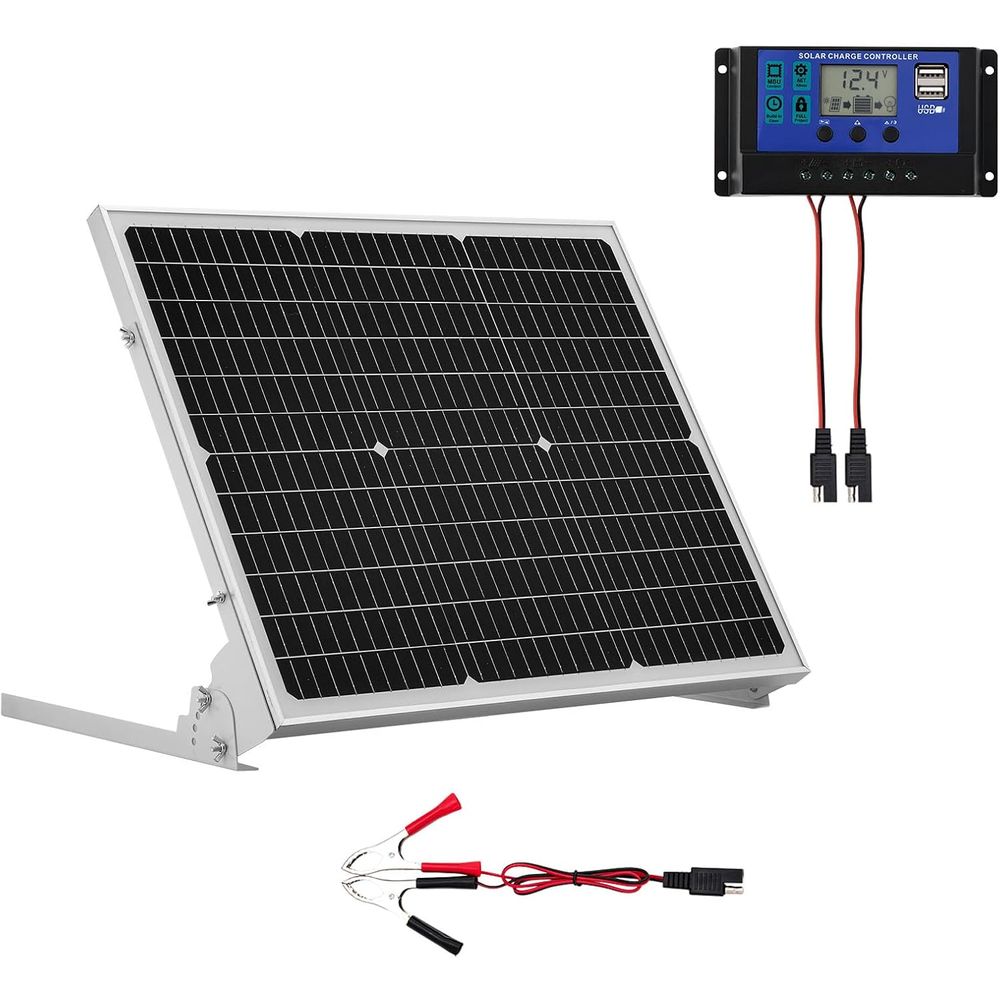 Solar Panel - 50W 12V Solar Batterij Onderhoudslader, Mono