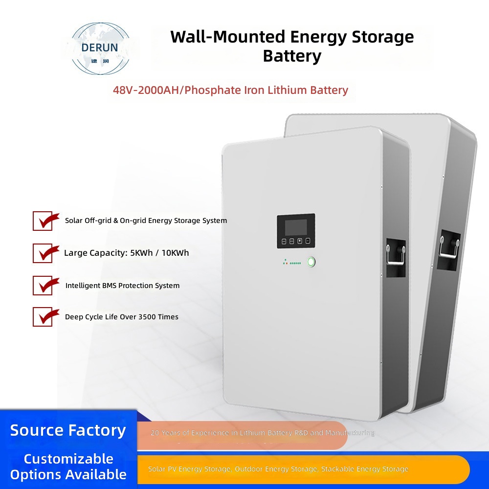Solar Generator - Fabrieksdirecte verkoop grote capaciteit 48V200Ah wandgemonteerde