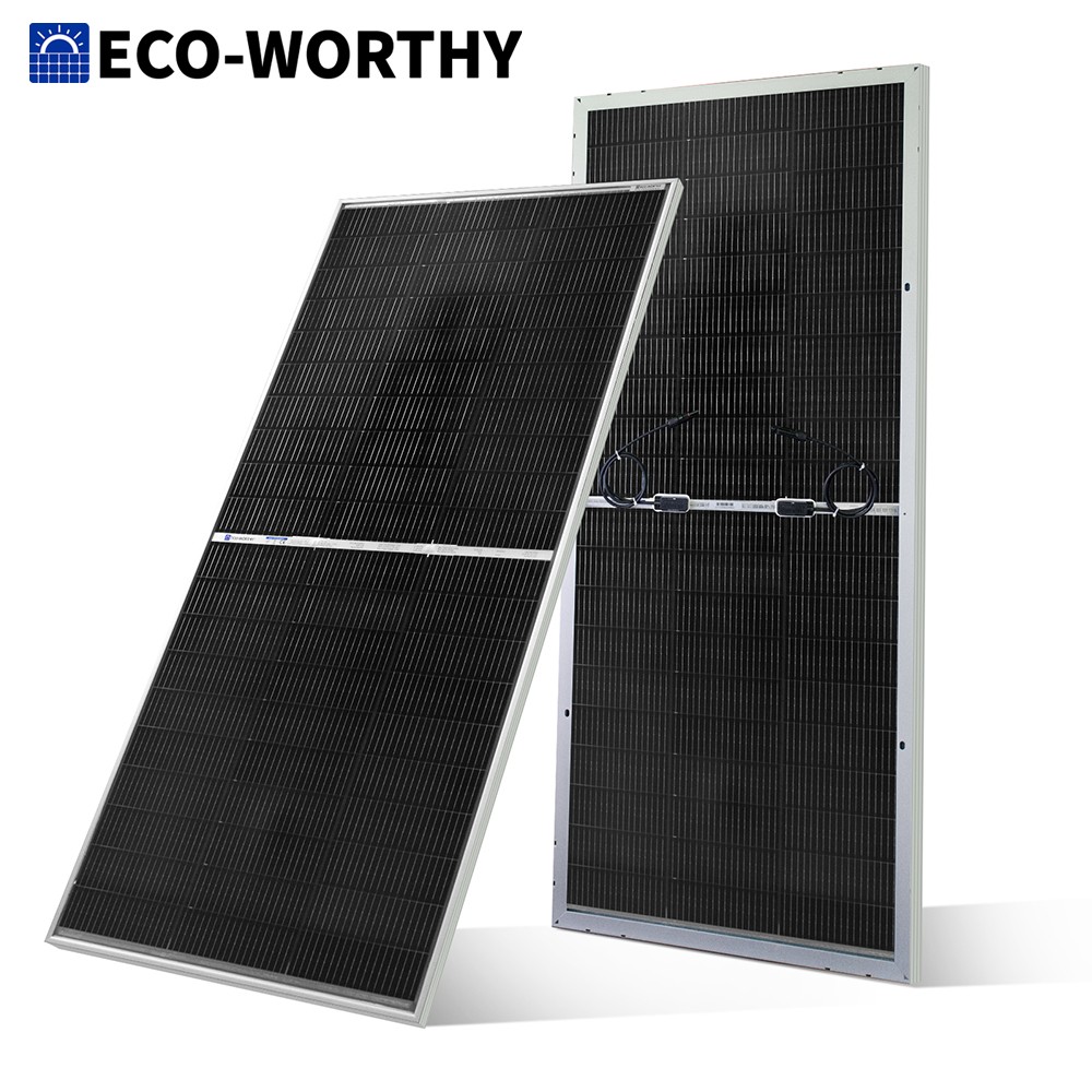 Solar Panel 200W - ECO-WORTHY 195W N-type 18BB bifaciaal zonnepaneel,