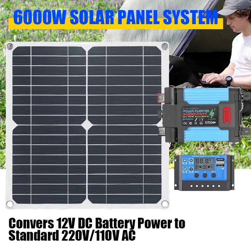 6000W zonne-energiekit uitgeru - Solar Panel 200W recensie en prijs